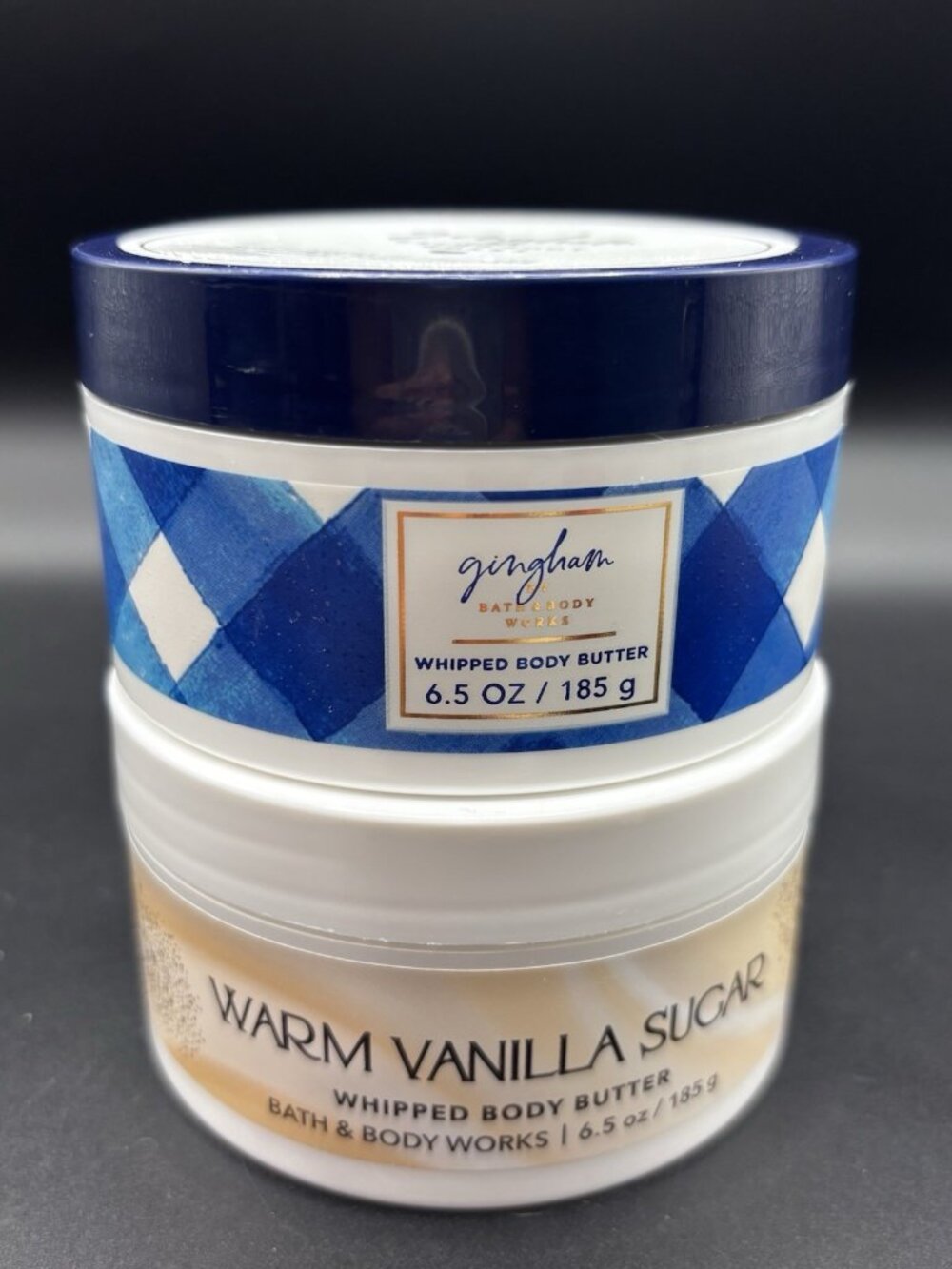 Bath & Body Works Warm Vanilla Sugar & Gingham Whipped Body Butter 6.5 oz 2 Pcs - Picture 2 of 16